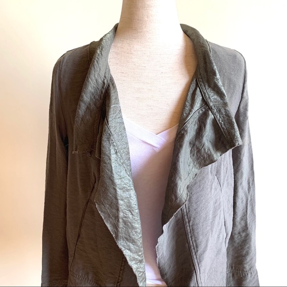 SIMPLY VERA VERA WANG Light sage green cardigan open jacket Shimmery Small - Picture 3 of 8
